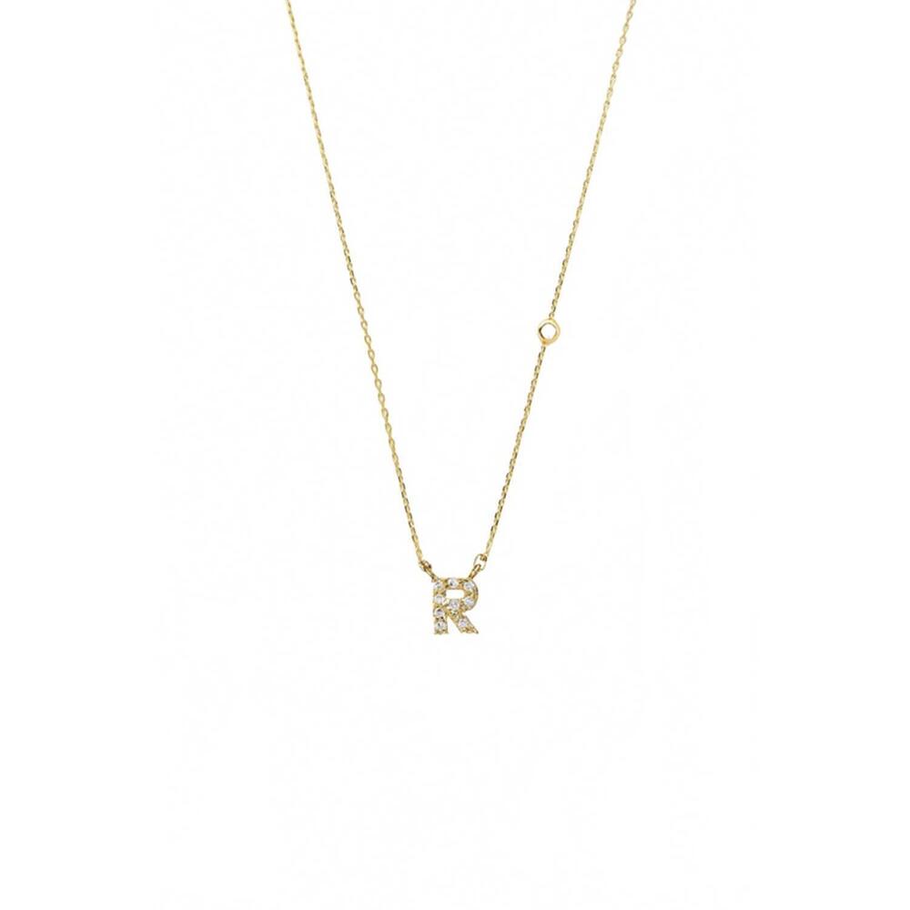 NEW TAI JEWELRY women's initial r necklace in gold